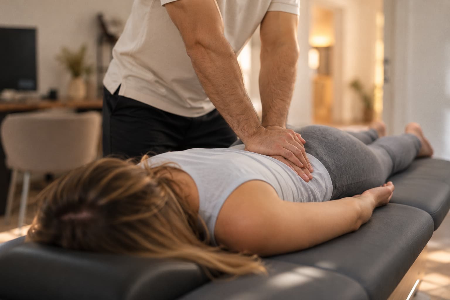 Warm Physiotherapy Treatment Scene